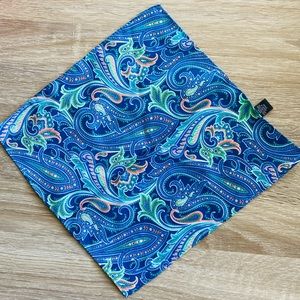 ✨5/$5 | Men’s Ocean Blue Paisley Print Pocket Square✨